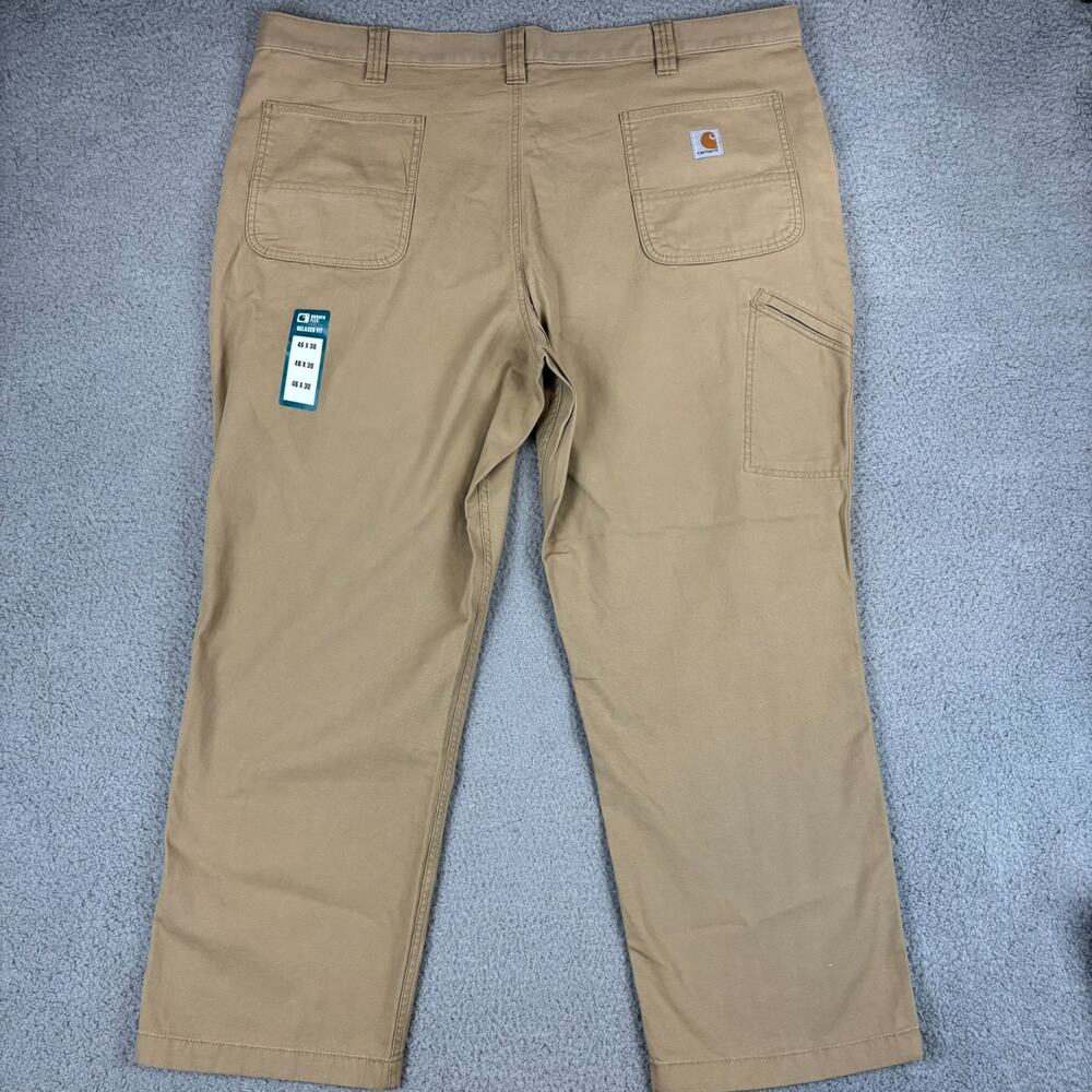 Carhartt Rugged Flex Relaxed Fit Canvas Work Pant Mens 46x30 Workwear BN2291-M - Picture 1 of 12